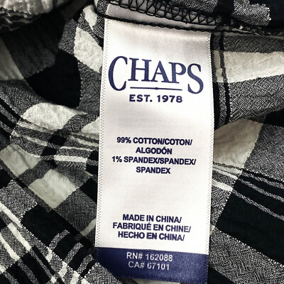 Chaps Womens Size L Ladies Top Blouse Plaid Stellar | eBay