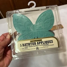 New No Slip Vintage Better Homes Corp Shower Bathtub Appliques New Butterfly
