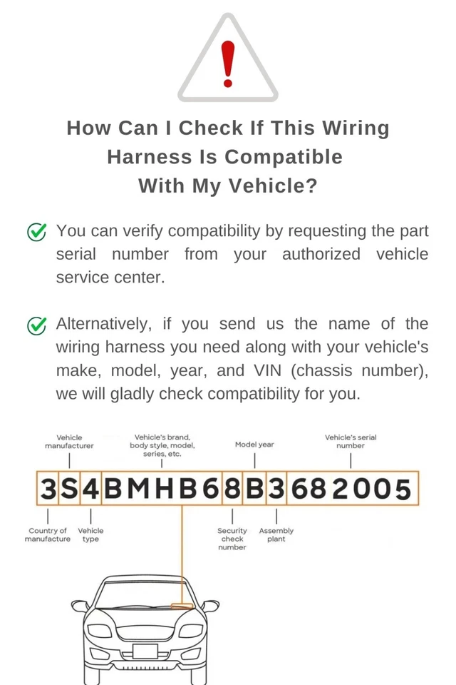 Kompatibel mit Mercedes W169 Stoßstange vorne Parksensor Kabelbaum A1695403733 - Bild 4 von 4