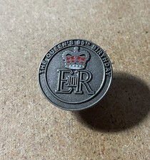 QUEEN ELIZABETH II 90th BIRTHDAY RARE SILVER ENAMEL BADGE MONARCH ROYAL ROYALTY
