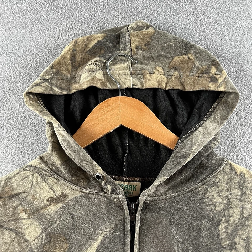 Sudadera con Capucha Ozark Trail De Colección Para Hombres XL Cremallera Completa Realtree Camuflaje Forrada Años 90 Camuflaje Foto 3 de 4