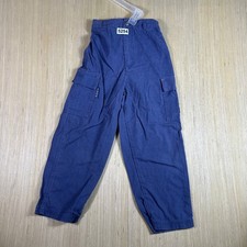 Vintage Pooh Cargo Pants Kids 5T Blue 90s Disney Winnie The Pooh Elastic Waist