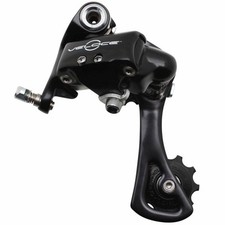 Deragliatore posteriore strada Campagnolo 10v. Veloce, gabbia media nera.