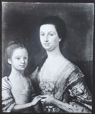 Mrs. William Hunter And Daughter, Cosmo Alexander, Magic Lantern Glass Slide