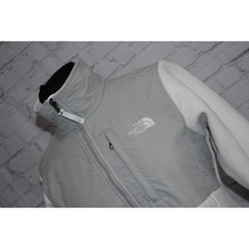 The North Face Fleece Jacket Womens Size Small Full Zip Gray White 