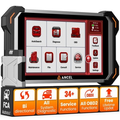 ANCEL DS600 BT OBD2 Scanner Car CANFD DOIP ECU Coding Bidirectional Control Tool
