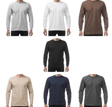 Pro Club Mens Heavy Weight Long Sleeve  Crew Neck T- Shirt
