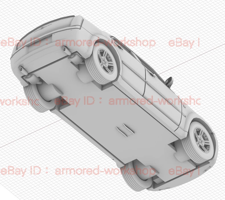 3D Printed 1/72 Chrysler 300C Sedan Unpainted - Image 2 of 4