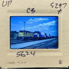 Vintage 35mm Slide Union Pacific 9297 Diesel Locomotive Train Railroad Photo