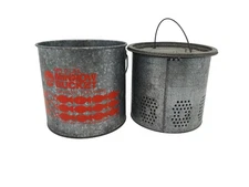Vintage Frabill Min-O-Life Minnow Bucket Galvanized Full Floating