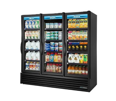 True FLM-81~TSL01 81'' Full Length Glass Door Refrigerated Merchandiser