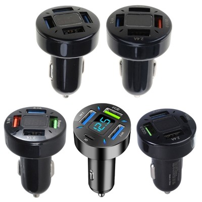 USB Car Charger 66W 4 Port Fast Automobile Charger 4.8A/QC3.0+2.4A/66W+3.1A