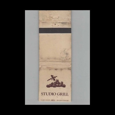 Matchbook Cover The Studio Grill Hollywood CA