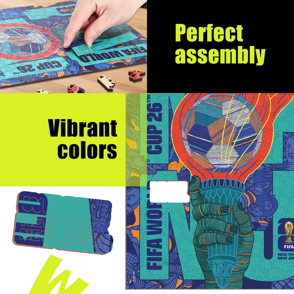 Rompecabezas de 200 piezas con licencia oficial Copa Mundial de la FIFA 26™ | New York New Jers Foto 3 de 4