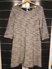 Kleid Damen Herbst/Winter Gr 38/M grau-silber...