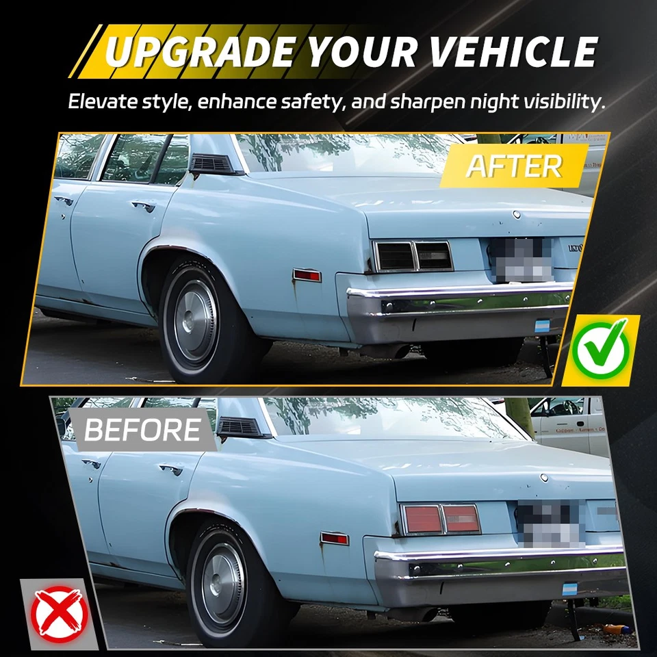 Smoked Lens Tail Lamp Assembly Set With Gaskets For 1975-1979 Chevy II Nova - Image 2 of 4