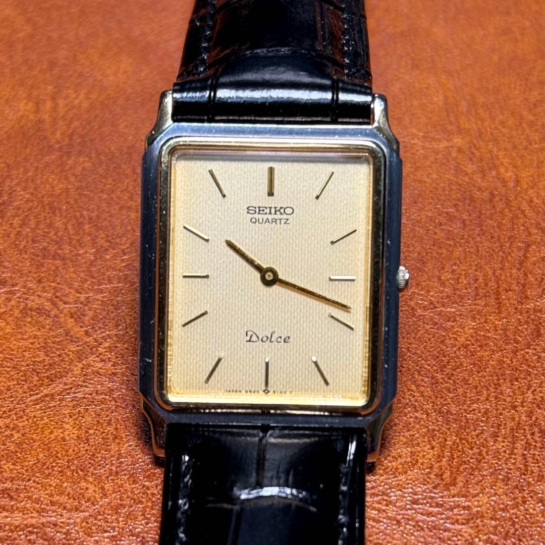 Seiko Dolce 80's Rectangular Watch Working Rare S… - image 2