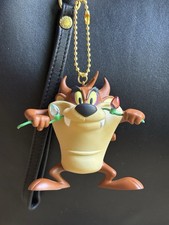 Vintage Tasmanian Devil Toy Bag Charm Keychain Handmade Looney Tunes Ornament