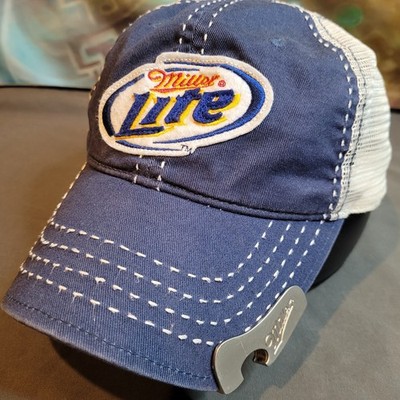 2008 Miller Lite Bottle Opener Hat Vintage Trucker Mesh Snapback Cap