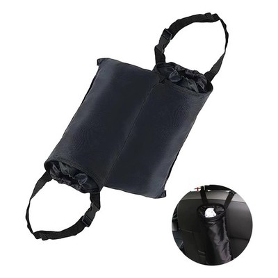 1 Pack 2 Pcs Hanging Car Trash Can, Bags 1 Count (Pack of 1), black 