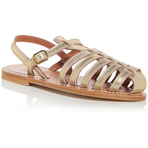 K. Jacques Womens ADRIEN Gold Slingback Sandals 37 Medium (B,M) BHFO 9884