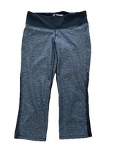 New Balance Dry Gray/Black Mid Rise Fitted Capri Athletic Leggings Size Medium