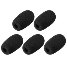 5PCS Foam Mic Cover Microphone Windscreen Shield Protection Black 46mm Length