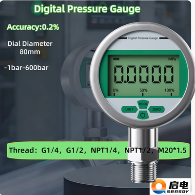 #ad Digital Pressure Manometer 0.1Mpa 60Mpa 80mm M20*1.5 G1 4 Pressure Manometer $184.25