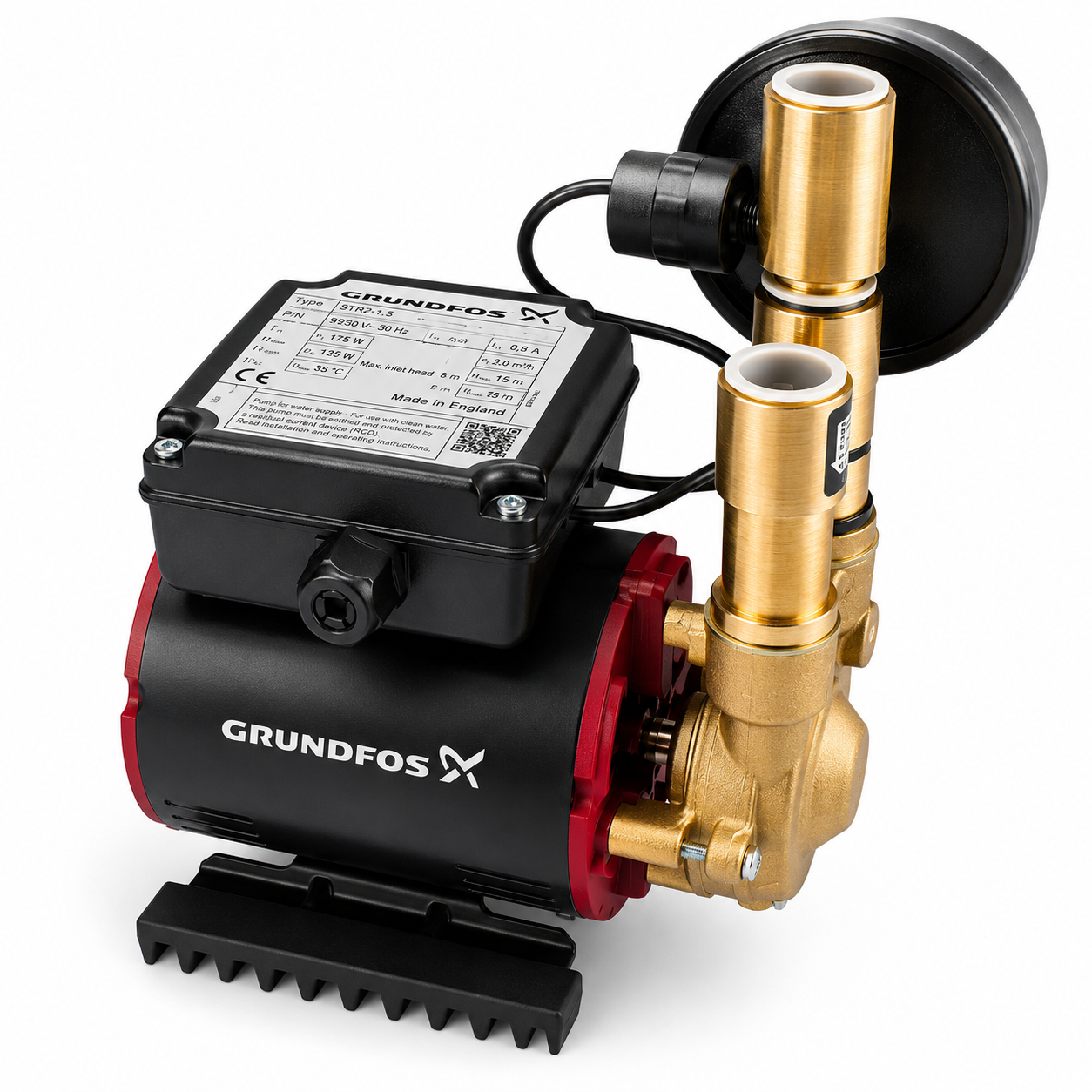 Grundfos Amazon SSN-3.0 Bar Universal Head Single Impeller Shower Pump 96787512