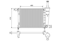 MotorküHler WasserküHler Valeo 701184 Aluminium FüR Ford KA RU8 Fiat Panda VAN
