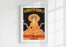 Vintage Martini Poster, Retro Wall Art, Printable Wall Art, Bar Cart Decor