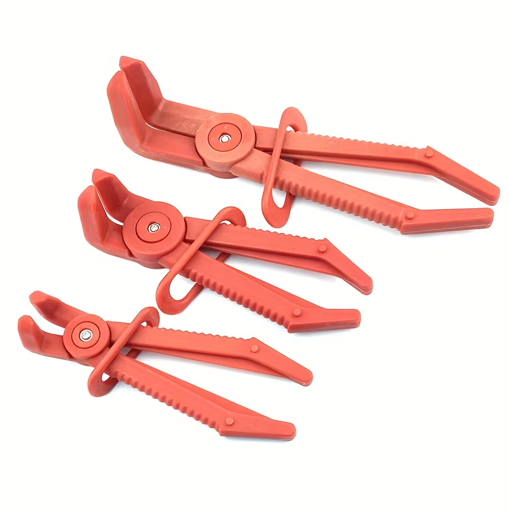 3Pcs/Set Nylon Hose Clamp Tool Set Brake Fuel Water Line Clamp Plier Hands Free