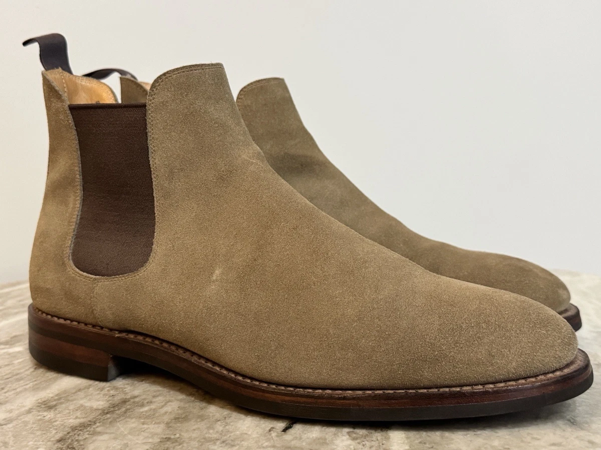 CROCKETT & JONES 11.5 D US  NATURAL TAUPE BEIGE GREYISH SUEDE CHELSEA 5 BOOT Chelsea 5 Natural Rough-Out Suede – Crockett & Jones US main image 2