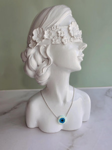 Authentic Evil Eye Necklace 925 Silver 18K Gold Plated Opal Dainty Choker