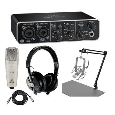 Behringer U-Phoria Studio Pro Complete Recording Bundle, UMC202HD