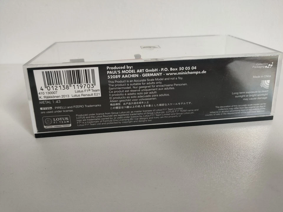 Lotus E21 Raikkonen 2013 1/43 Minichamps - Photo 4/4