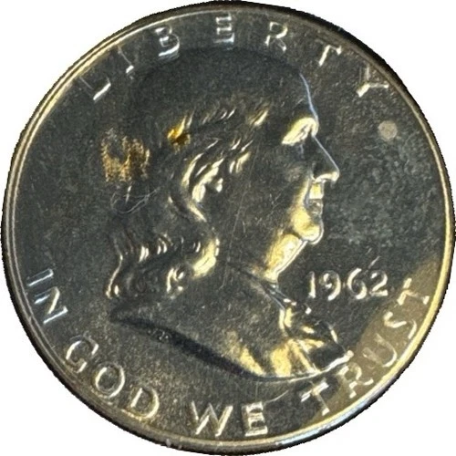 1962 Franklin 50¢ ✔ 90% Silver ✔ AU - Very High Quality