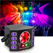 DJ RGB Party Light - w/ Remote - 9 Colors UV Black Lights - EFX - Strobe DMX512