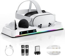 Fast Charging Dock for Meta Quest 3S/3 Magnetic VR Headset  Controller Charger