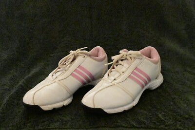 Adidas Traxion Adiwear White Pink Golf Shoes UK Size Women with  spikes UK