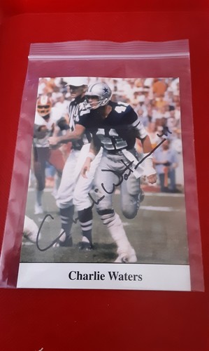 DALLAS COWBOYS.."CHARLIE WATERS #41".. 5x7 SIGNED PHOTO - Picture 4 of 4