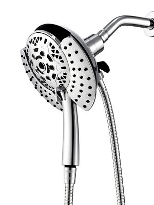 High Pressure Handheld and Rain Shower Head   Includes Stainless Steel Hose