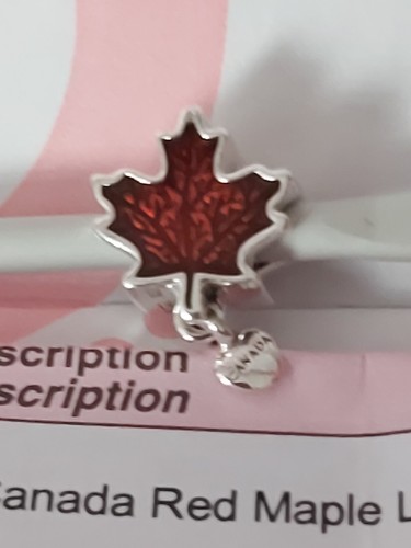 MAGASIN CDN PANDORA AUTHENTIQUE ARGENT STERLING EXCLUSIVE FEUILLE D'ÉRABLE ROUGE 797207EN07 - Photo 16 sur 19