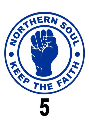 Northern Soul 7.5 inch round edible Icing Sheet Iced Cake Topper - Picture 6 of 9