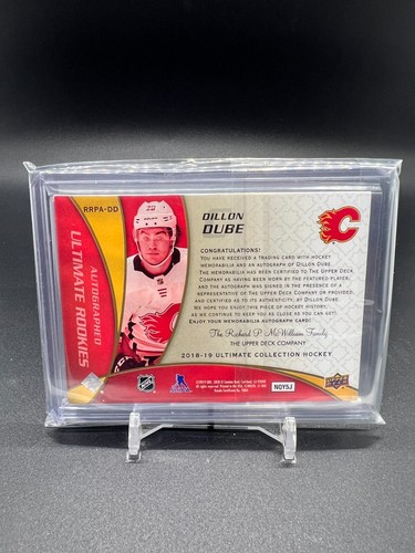 2018 Ultimate Collection 08-09 Retro Rookie Patch Auto #RRPADD Dillon Dube /49 - Picture 2 of 2