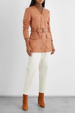 Iris & Ink Brigitte Belted Leather Jacket Uk 12 Rrp £500
