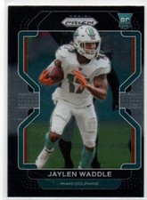 2021 Chronicles Prizm Black #PB-10 Jaylen Waddle MIAMI DOLPHINS Rookie Card 39. rookie card picture