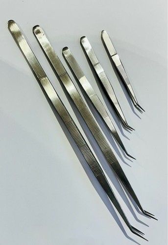 Forcep Tweezer Curved Pointed Stainless Steel 300mm - 1Pc/Pk - Bild 4 von 5
