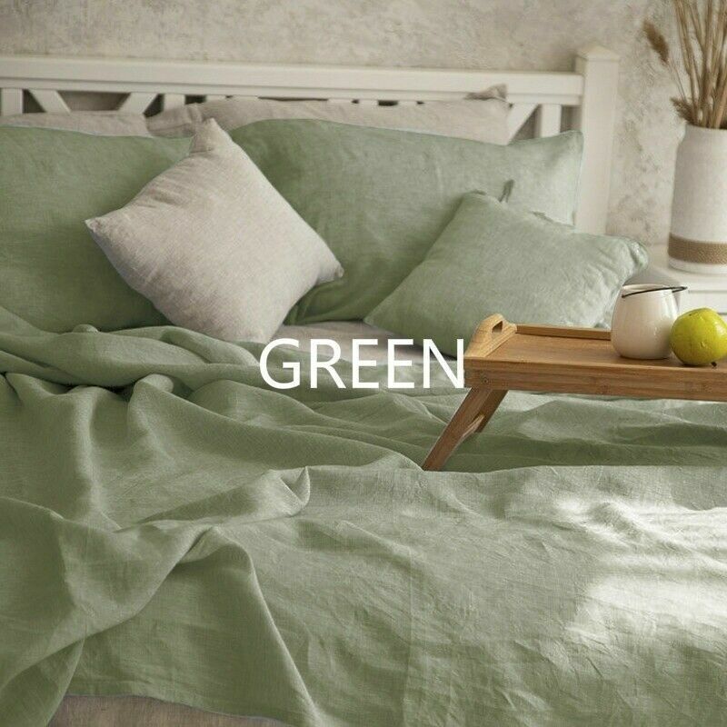 Pure Linen Flax Bed Sheet Bedsheet French Organic Natural Bedding SHP