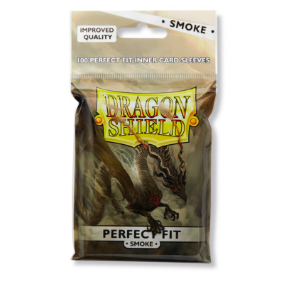 Perfect Fit Smoke 100 ct Dragon Shield Sleeves Standard Size